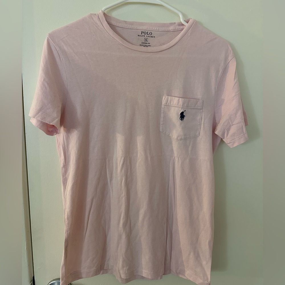 Polo by Ralph Lauren Men's Light Pink Crew Neck Tee